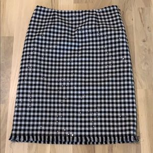 Moschino cheap and chic black skirt plaid gingham